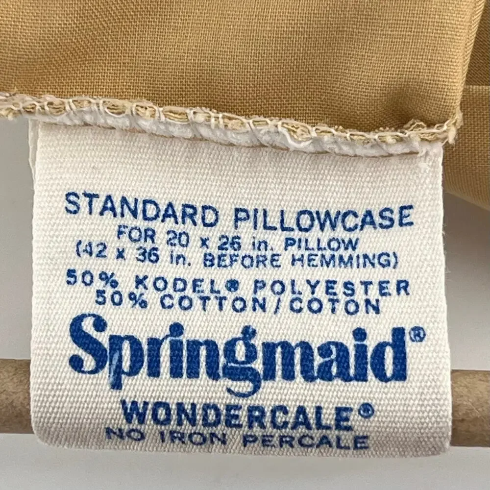 80s Artisanal Earth Tone Sheet Set 1980s Vintage Double Springmaid 4 Piece Set